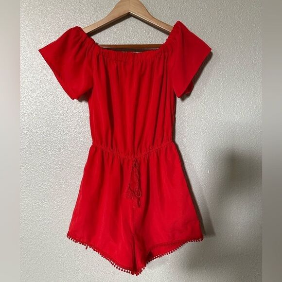 Bebop Red/Orange Short Romper Size X Small - Picture 1 of 11